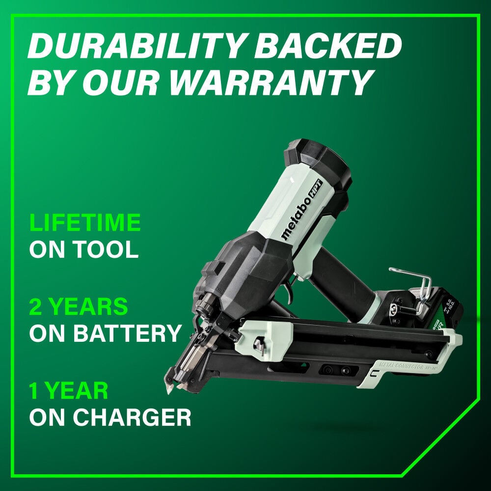 Metabo HPT Cordless Pneumatic 18V Metal Connector Nailer Kit, large image number 16