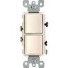 Leviton Decora Combination AC Quiet Switch 15A 277V Light Almond, small image number 1