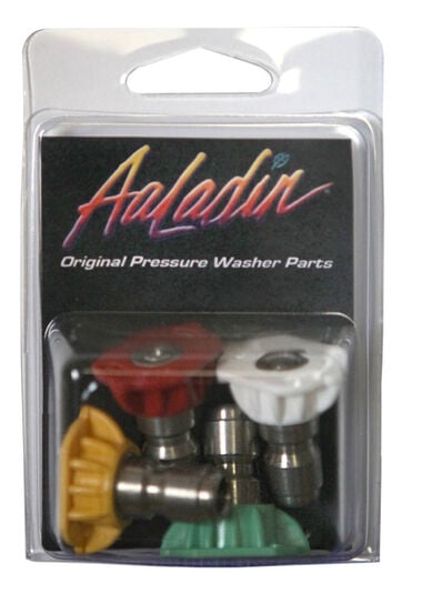Aaladin Cleaning Systems Pressure Washer Spray Nozzle Kit 3.5 (Degrees: 0 15 25 40)