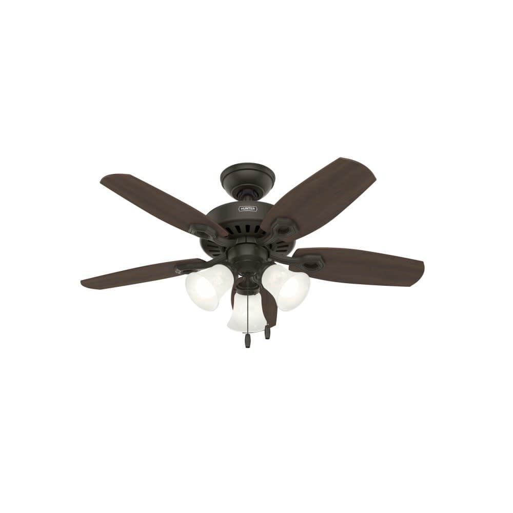 Hunter Fan Builder Ceiling Fan 42in New Bronze Brazilian Cherry – 52107