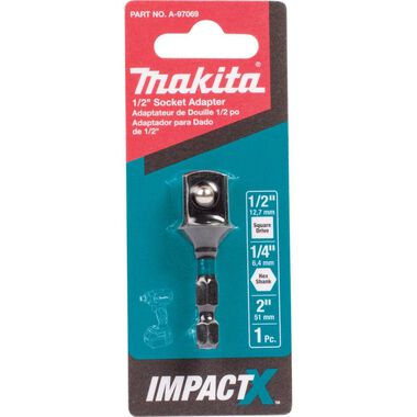Makita Impact X 1/2 x 2 Socket Adapter, large image number 1