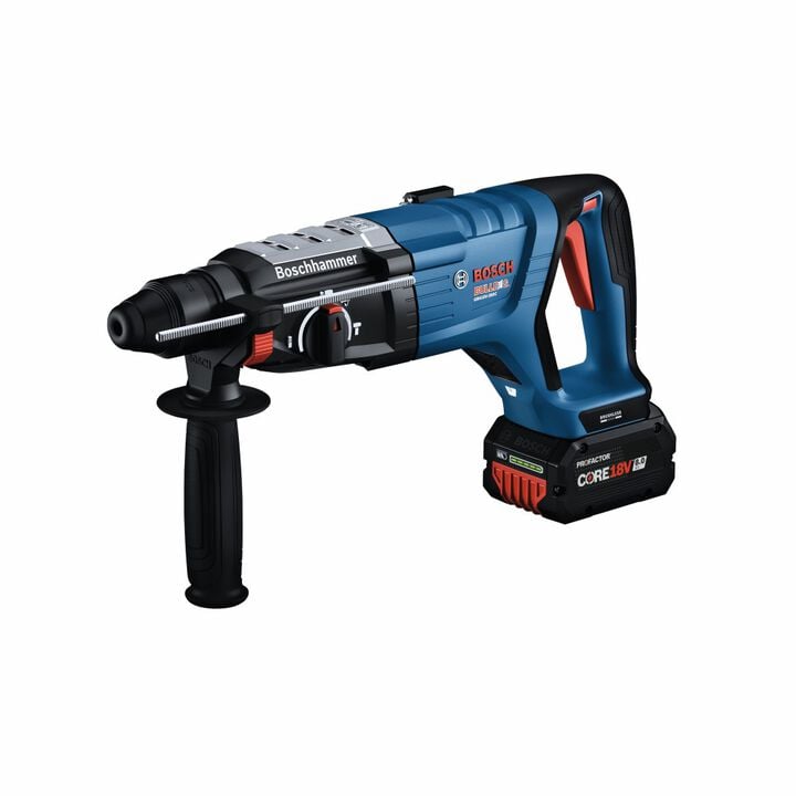 Bosch 18V SDS plus Bulldog 1 1/8 in Rotary Hammer Kit with 2 CORE18V 8Ah PROFACTOR Batteries Factory Reconditioned, large image number 0