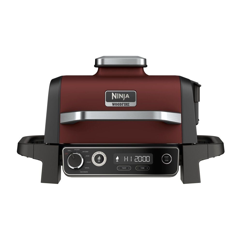 Ninja Woodfire 200 Square Inch Steel Outdoor Electric Grill and Smoker Red – OG701RD