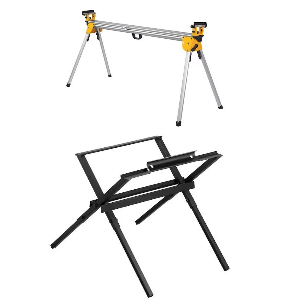 DEWALT Table Saw Stand & Heavy Duty Miter Saw Stand Bundle, large image number 1