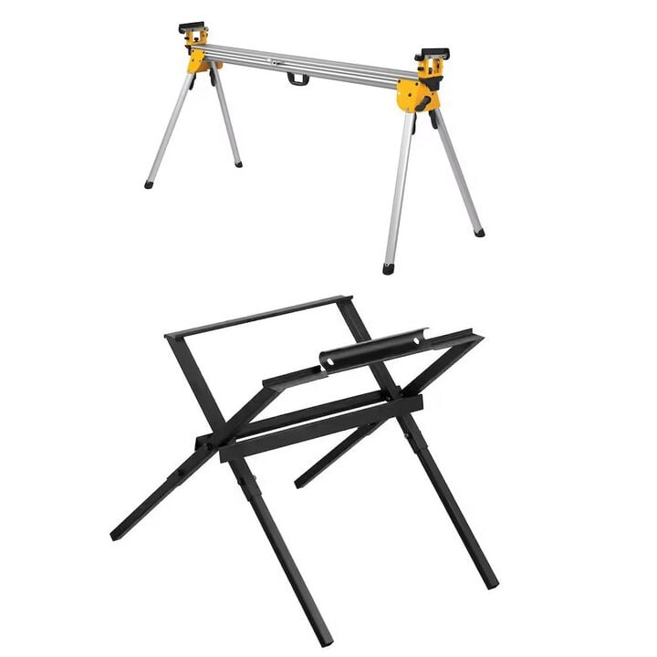 DEWALT Table Saw Stand & Heavy Duty Miter Saw Stand Bundle