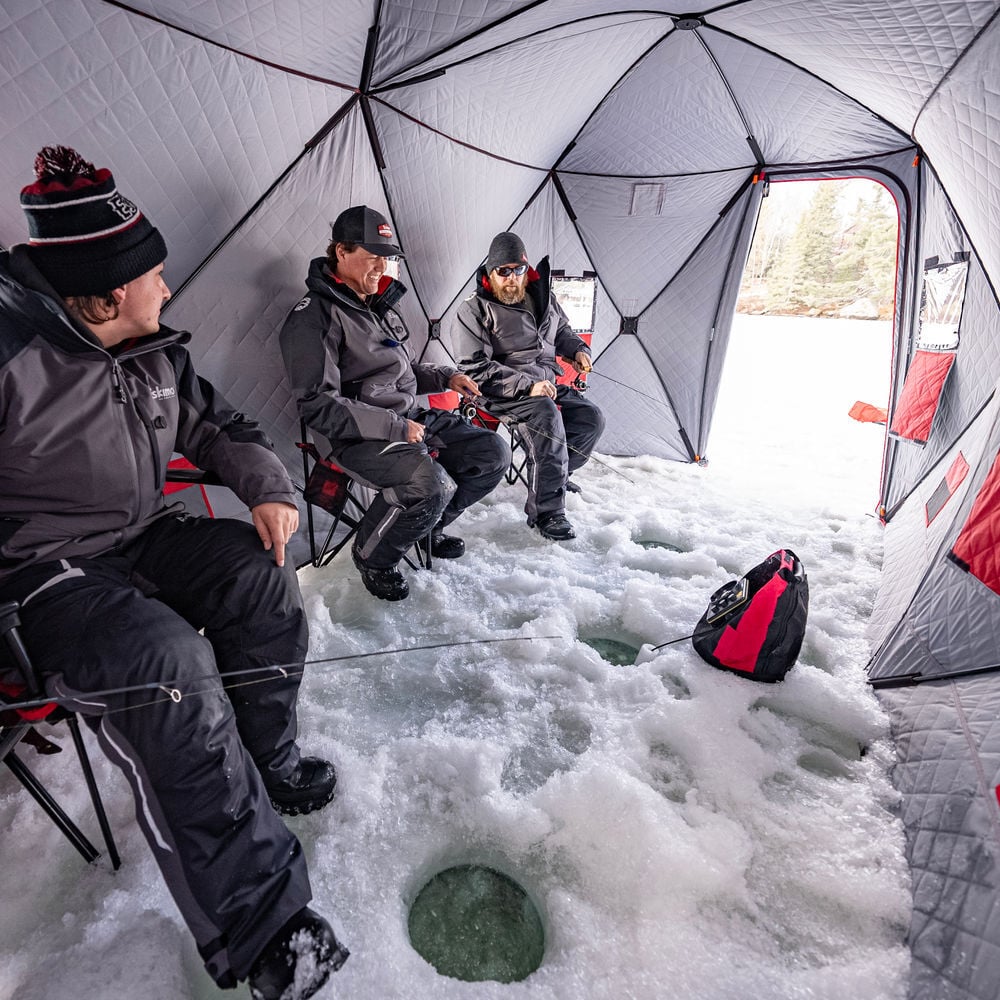Eskimo QuickFish 6HD, Pop-Up Portable Shelter, No-Trip Door, Red/Black, Six Person, large image number 3