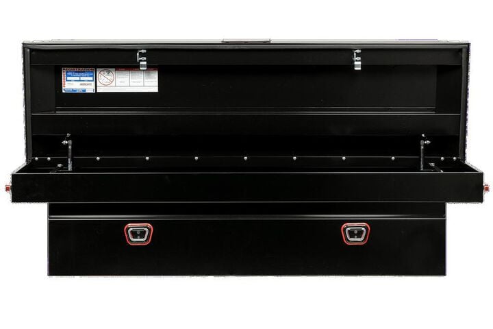 Weather Guard Saddle Truck Tool Box Steel Standard Gloss Black, large image number 2