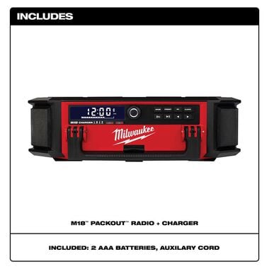 Milwaukee M18 PACKOUT Radio + Charger (Bare Tool), large image number 1