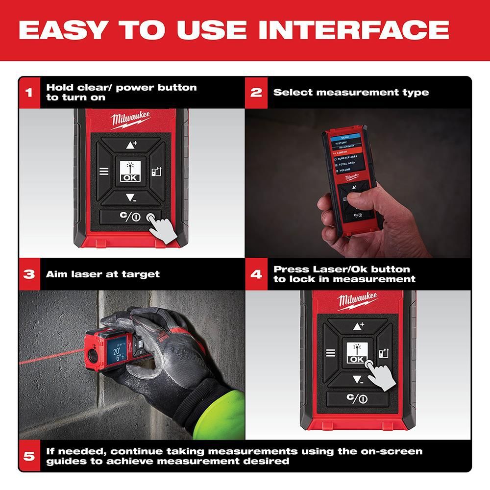 Milwaukee 330 Ft. Laser Distance Meter, large image number 4
