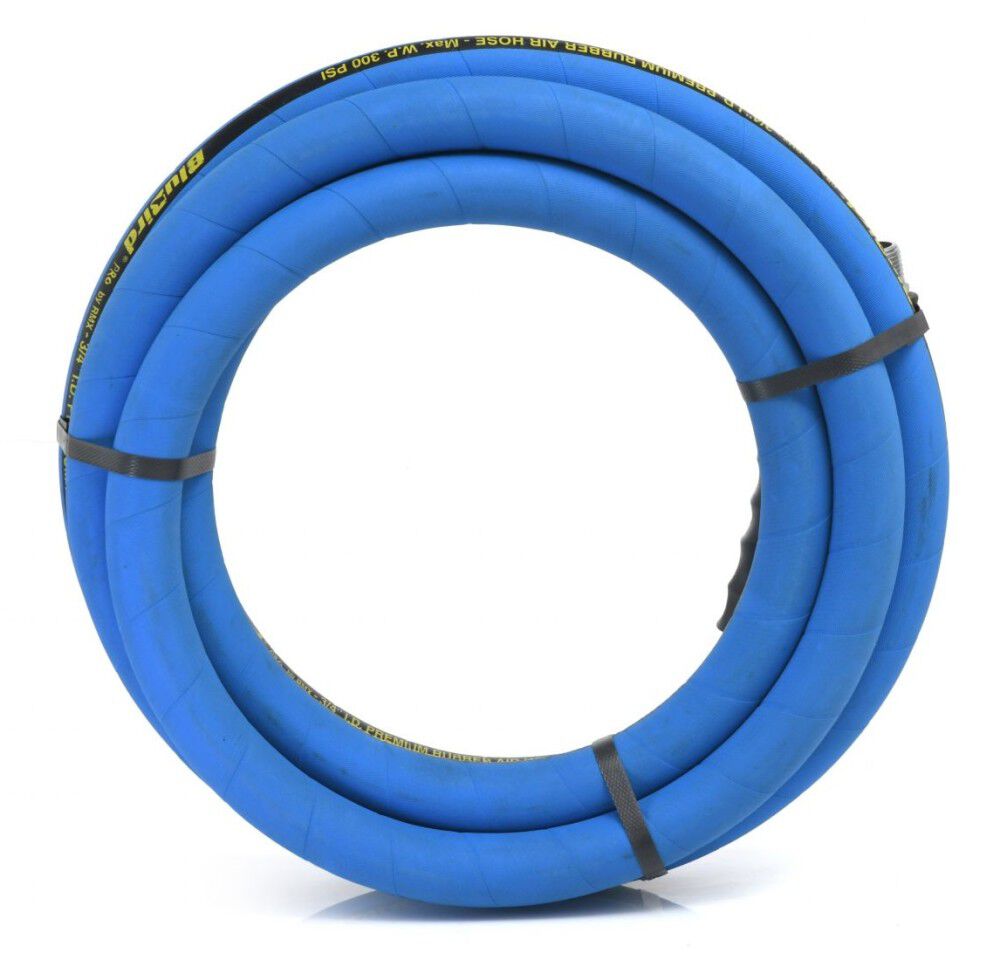 BluBird Pro 3/4 Inch x 25 Ft. Rubber Air Hose Assembly, large image number 2