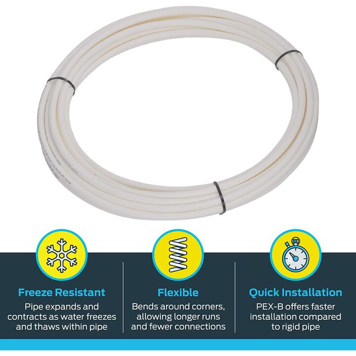 Sharkbite 3/8in x 50' White Polyethylene PEX Coil Tubing, large image number 2