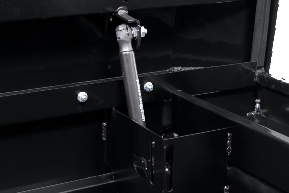 Weather Guard Saddle Truck Tool Box Aluminum Full Deep Gloss Black