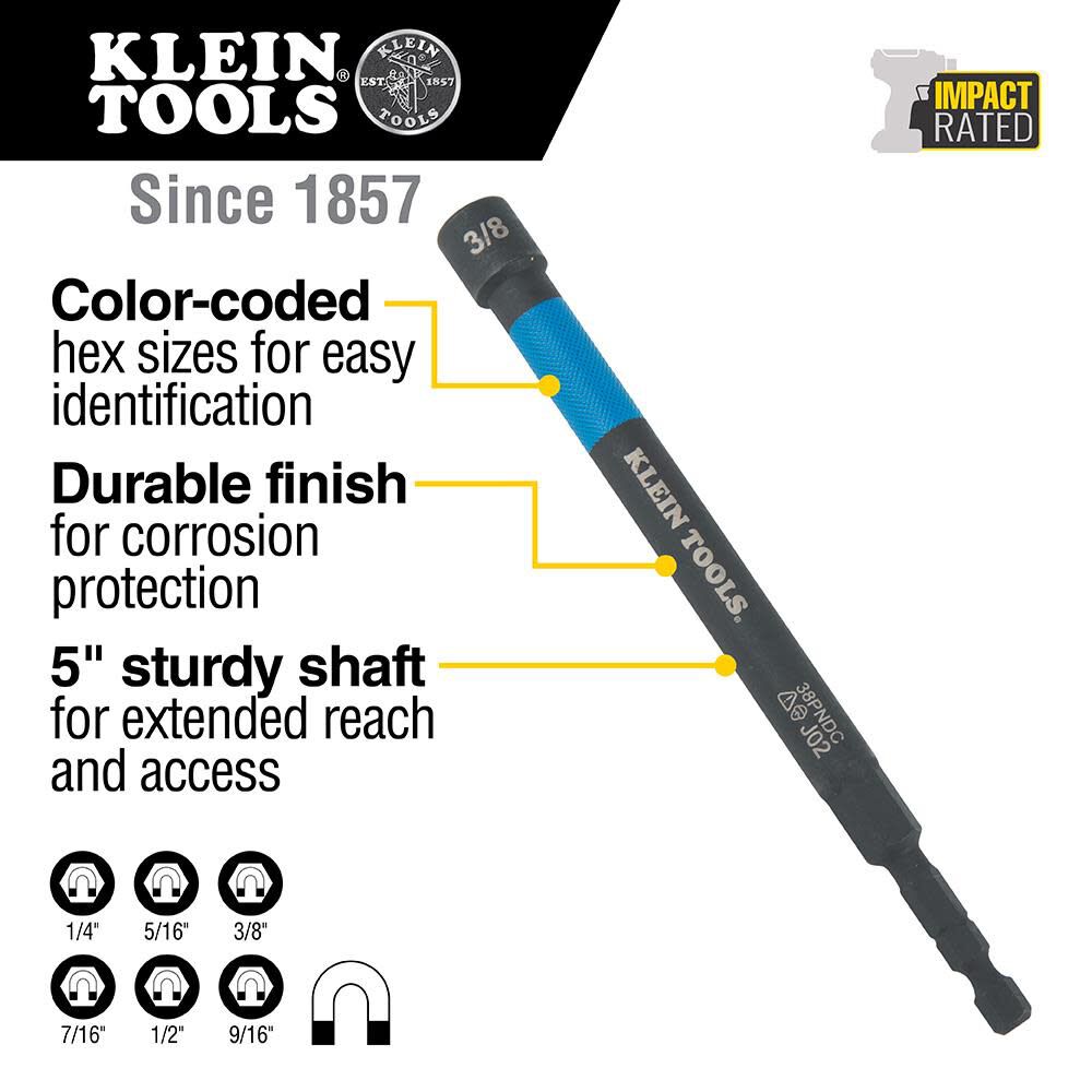 Klein Tools Magnetic Power Nut Setters 6pc, large image number 2