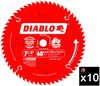 Diablo Tools 7-1/4 inch x 60 Tooth ATB Ultra Finish Circular Saw Blade with 5/8 inch Diamond Arbor 10 Pack, small image number 1