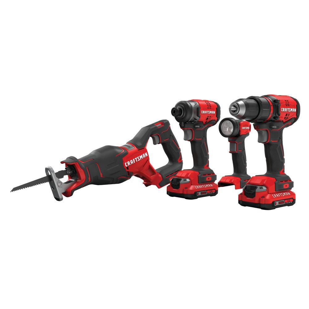 CRAFTSMAN V20 Brushless Cordless 4-Tool Combo Kit, large image number 2