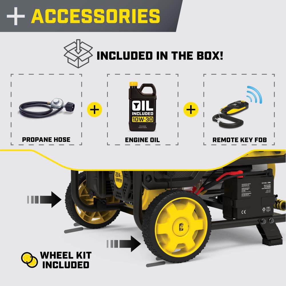 Champion Power Equipment 4375-Watt Wireless Start Dual Fuel 49 State RV Ready Portable Generator, large image number 8