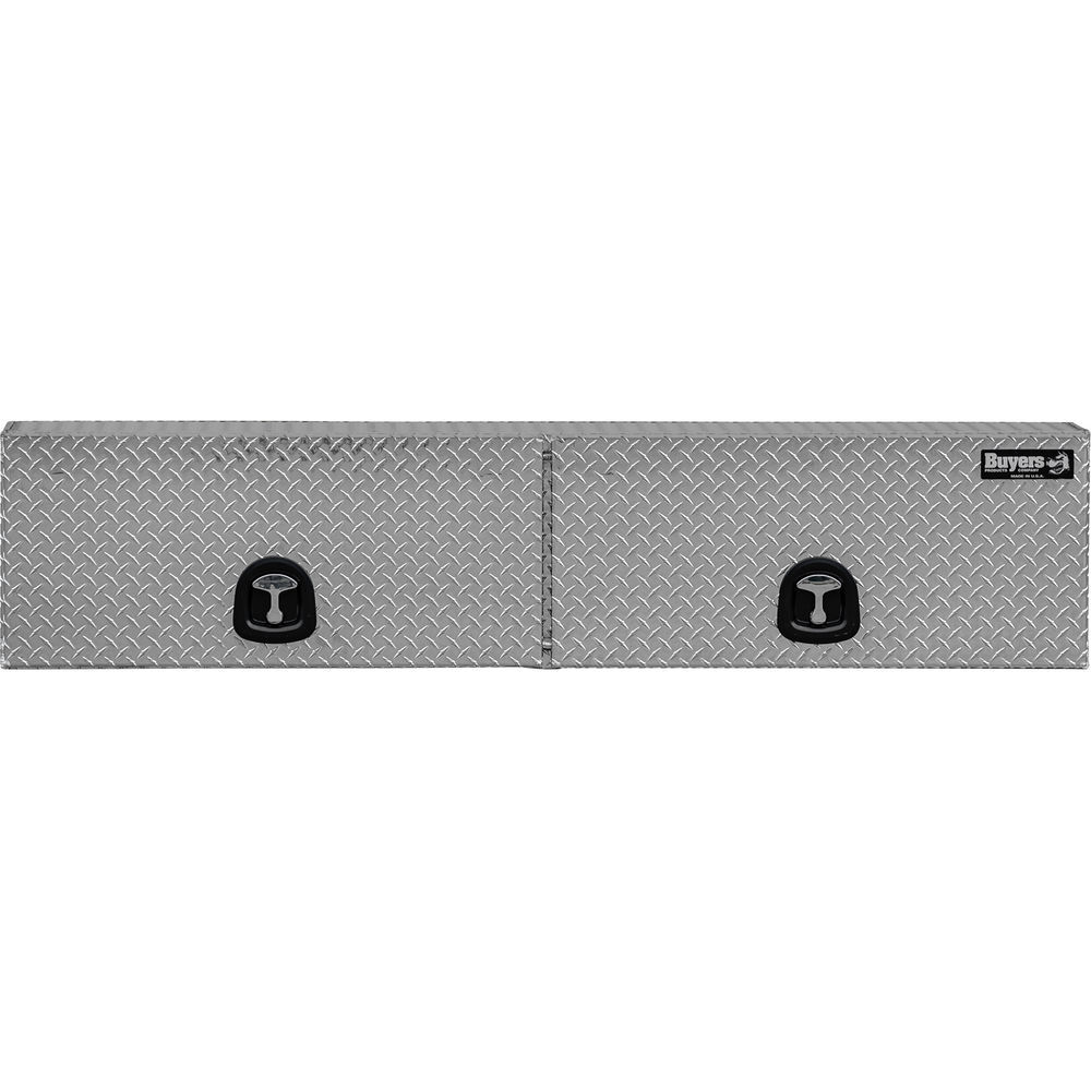 Buyers Products Company 16x13x72 Inch Diamond Tread Aluminum Topsider Truck Box with Flip-Up Doors, large image number 7