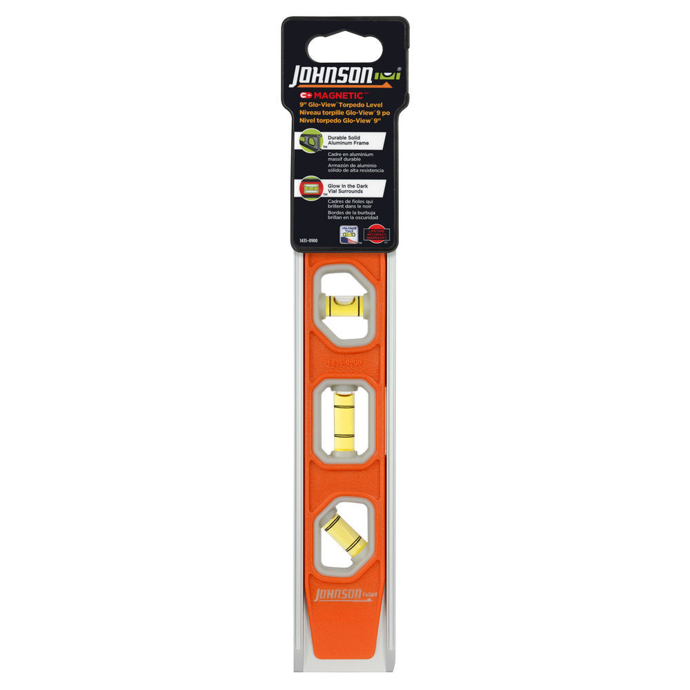 Johnson Level 9in Magnetic Glo-View Torpedo Level, large image number 7