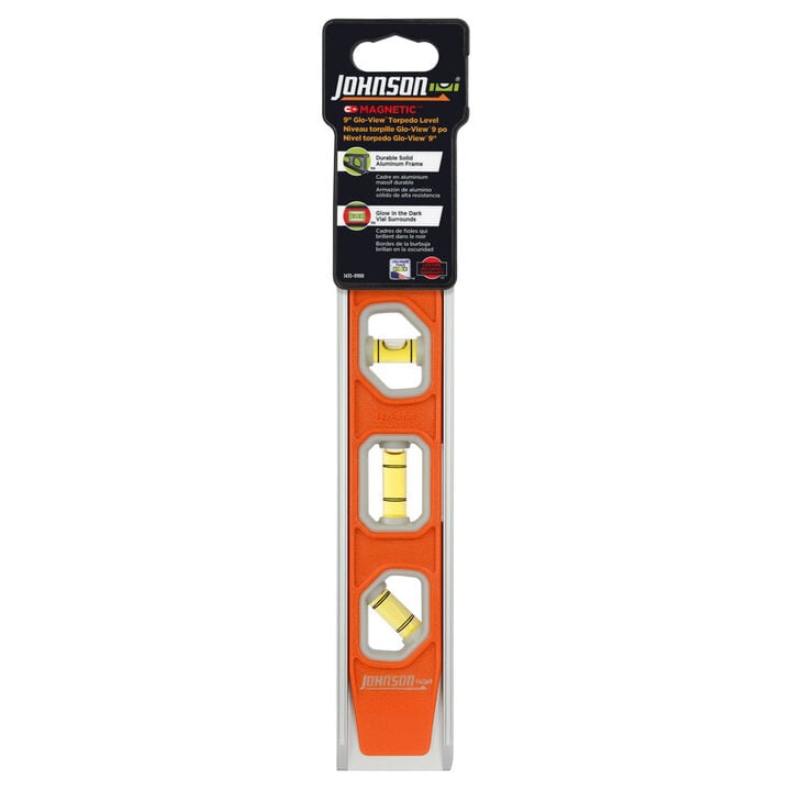 Johnson Level 9in Magnetic Glo-View Torpedo Level, large image number 6
