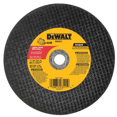 DEWALT 7-in x 1/8-in Abrasive Metal-Cutting Saw Blade, large image number 0