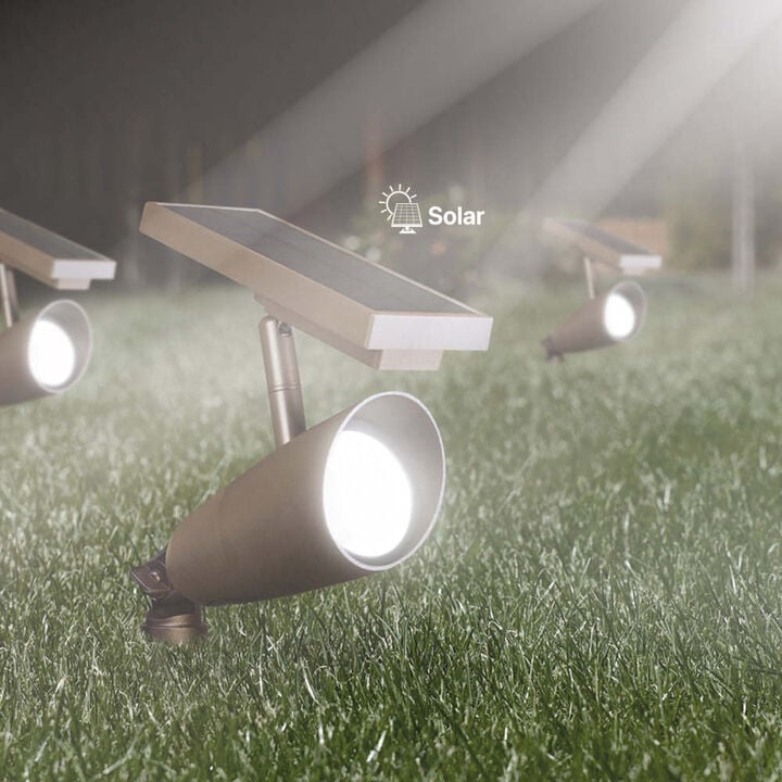 Feit Electric 8 Inch 1W 100 Lumens Solar Spotlight with Remote Bronze 2 Pieces, large image number 3