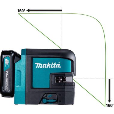 Makita 12V Max CXT Self-Leveling Cross-Line Green Beam Laser Kit, large image number 4