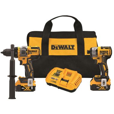 DEWALT 20V MAX 2 Tool Kit Including Hammer Drill/Driver with FLEXV Advantage, large image number 0