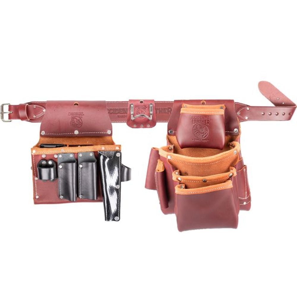 Occidental Leather Left Hand Commercial Drywall Tool Belt Setup, Brown, Size Medium – 5992LH M