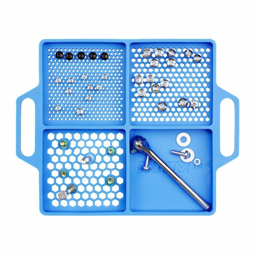 Boltster 4-Way Flexible Fastener Organizing Tray Blue, large image number 1