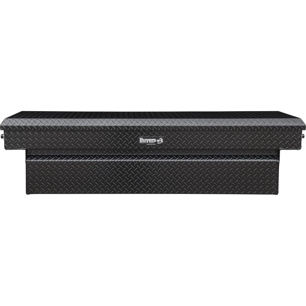 Buyers Products Company 18 Inch x 27 Inch x 71 Inch Diamond Tread Aluminum Crossover Truck Box, Gloss Black, large image number 6