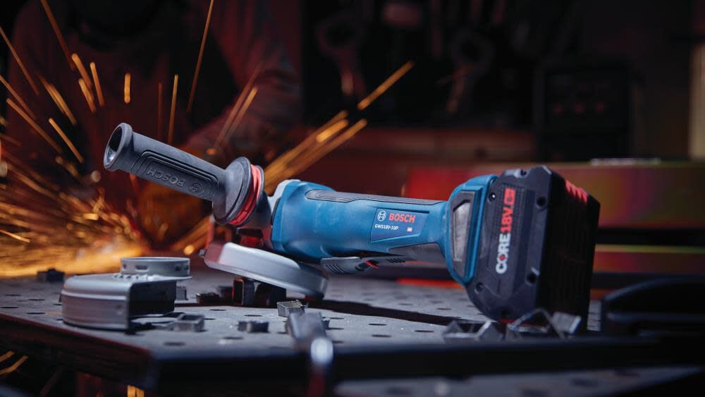 Bosch 18V Brushless 4 1 2 5 In. Angle Grinder with Paddle Switch Bare Tool GWS18V 10PN Acme Tools