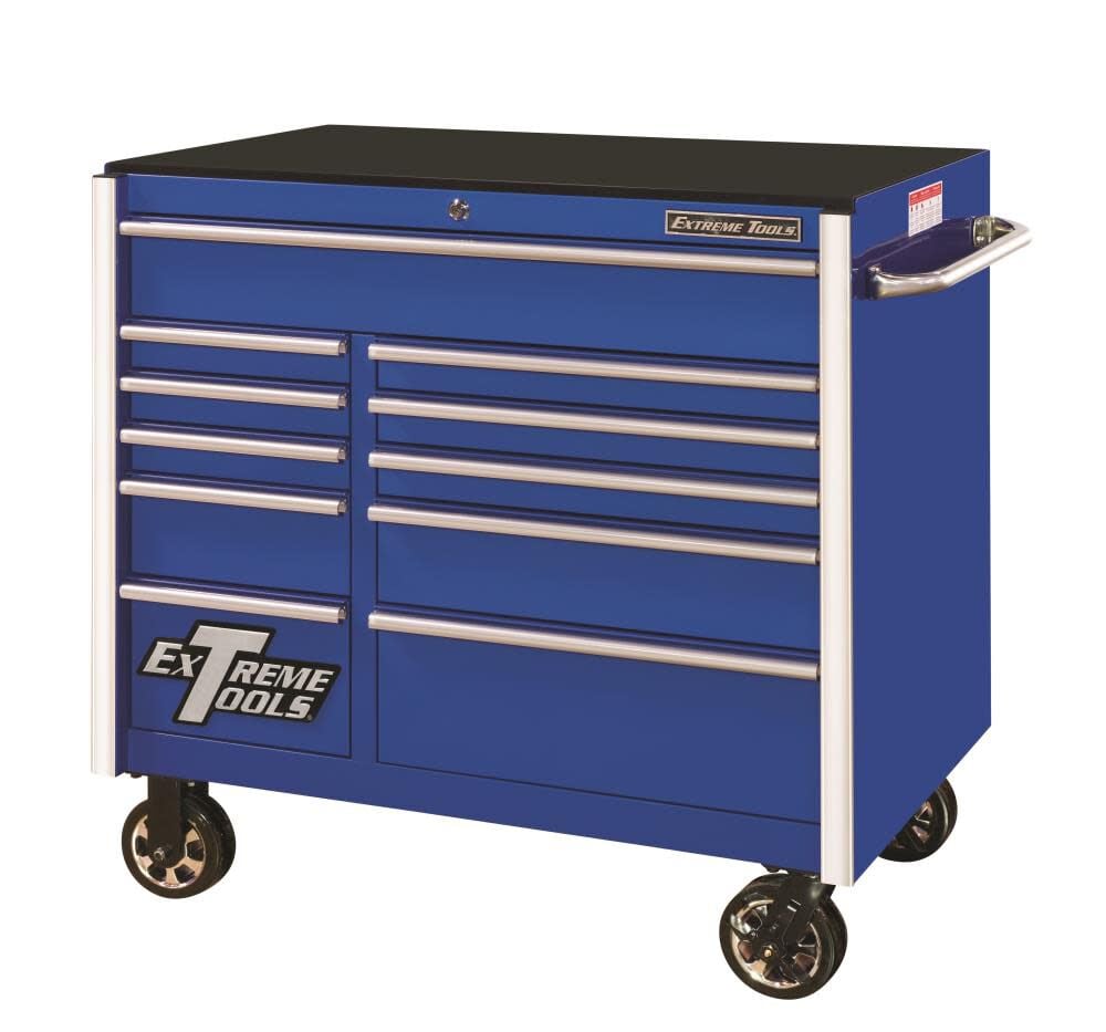 Extreme Tools 41in 11-Drawer Roller Cabinet Blue – RX412511RCBL