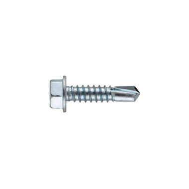 Hillman #10-16 x 3/4in Zinc Hex Washer Head Self Drilling Screw 100pk, large image number 1