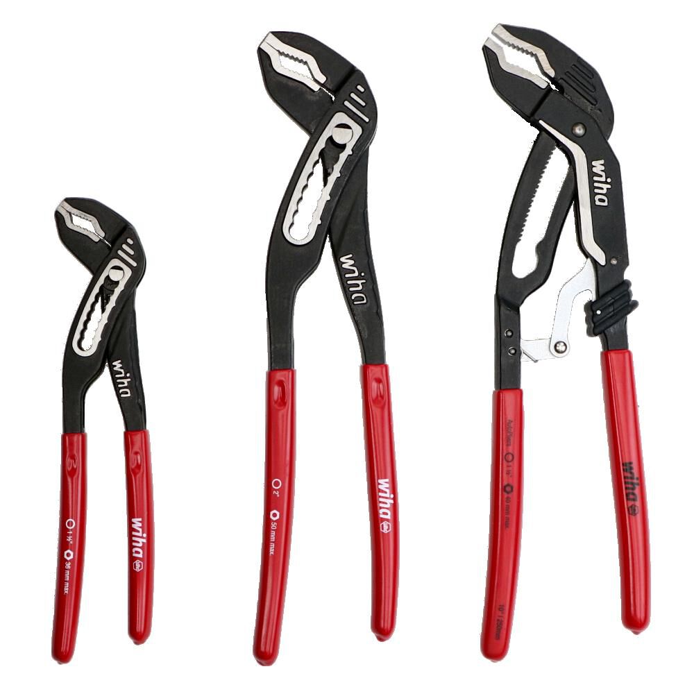Wiha Classic Grip V Jaw Tongue and Groove Pliers Tray Set 3pc, large image number 4