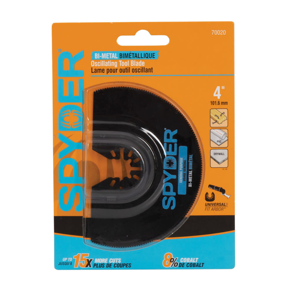 Spyder 4 Inch Bi-Metal Half Moon General Purpose Oscillating Blade, large image number 1