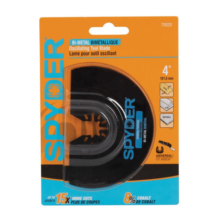 Spyder 4 Inch Bi-Metal Half Moon General Purpose Oscillating Blade