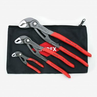Knipex Cobra Pliers Set with Keeper Pouch 3pc 9K 00 80 122 US - Acme Tools