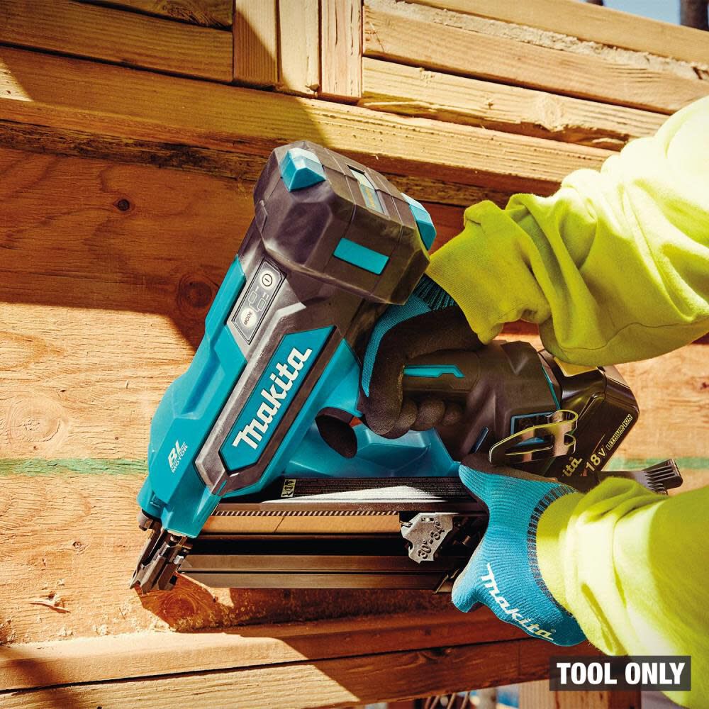 Makita 18V LXT Lithium-Ion Cordless 30 Degree Clipped Head 3-1/2 Inch Framing Nailer (Bare Tool) & Proud-Setting Nose Adapter Bundle, large image number 8