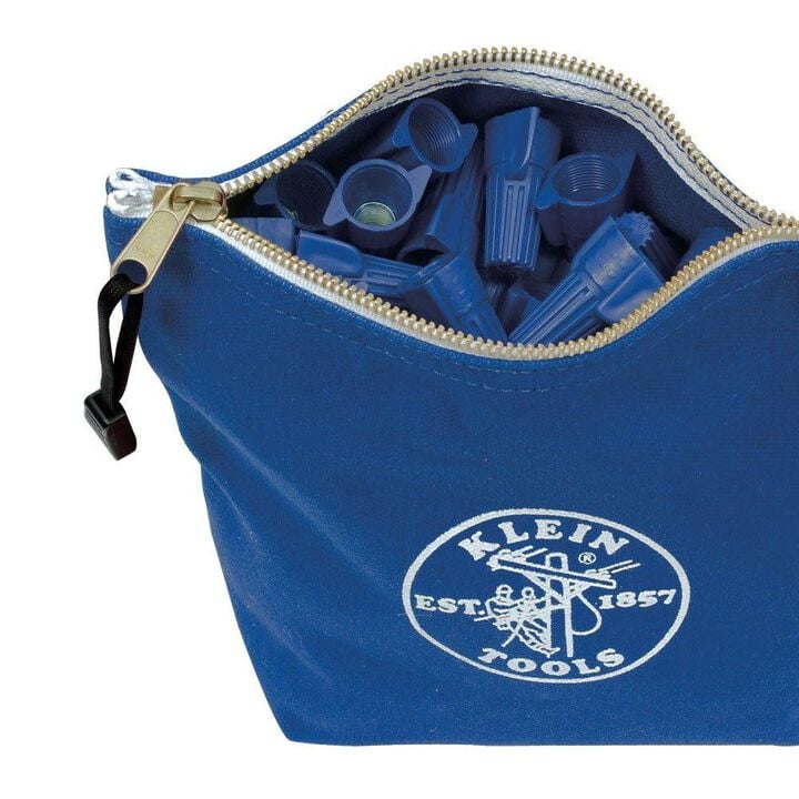 Klein Tools Canvas Zipper Bag Consumables Blue, large image number 1