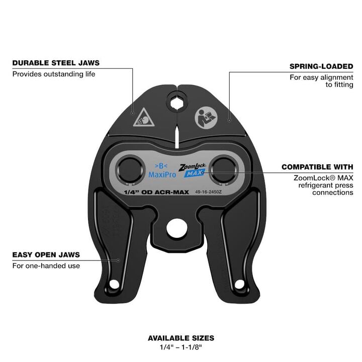 Milwaukee 7/8 Inch ZoomLock MAX Press Jaw for M12 FORCE LOGIC Press Tools, large image number 1