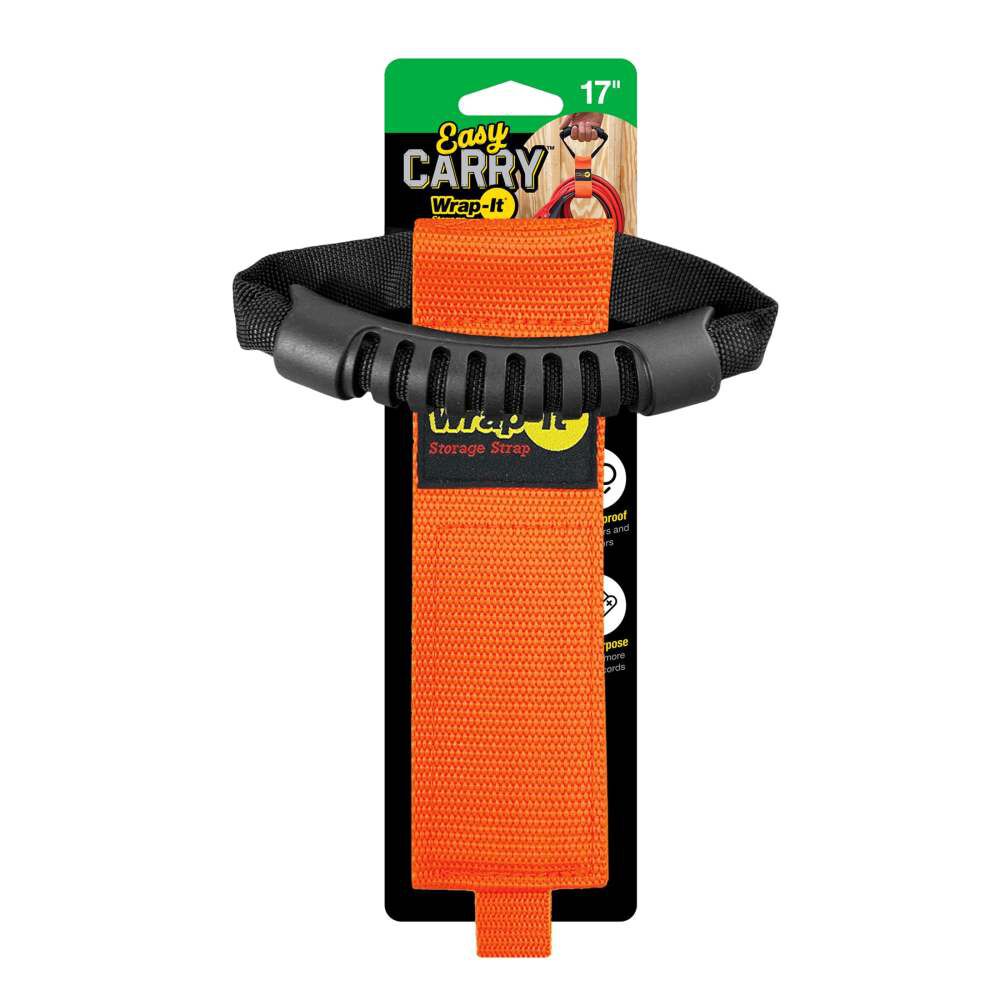 Wrap-It Orange Easy- Carry Storage Strap, 17 Inch x 2 Inch, Blaze Orange, large image number 2