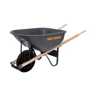 True Temper 6 cu. ft. Steel Wheelbarrow with Single Tubed Tire
