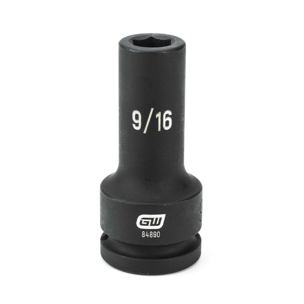 GEARWRENCH 3/4in Drive 6 Point Deep Impact SAE Socket 9/16in - 84890