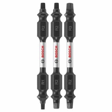 Bosch 3 pc Impact Tough 2.5 In Square Double-Ended Bit Set