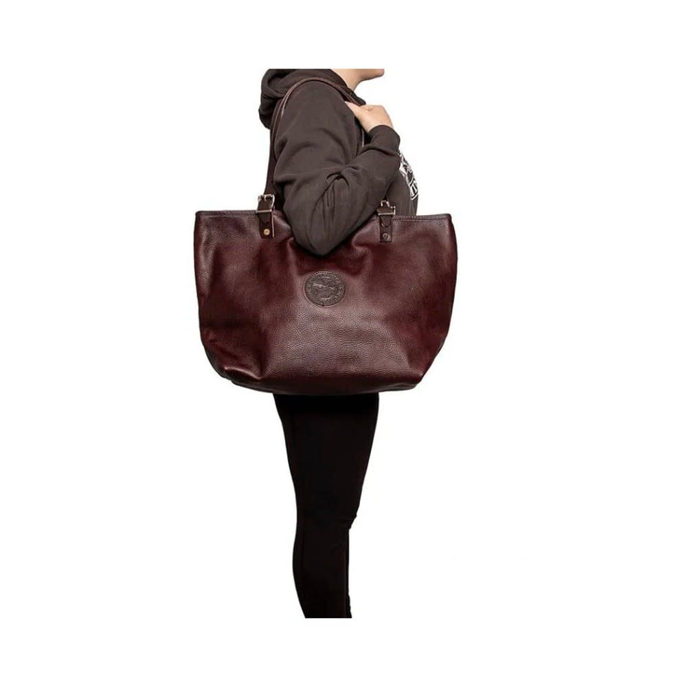 Duluth Pack Pebbled Brown Leather Market Tote, large image number 5