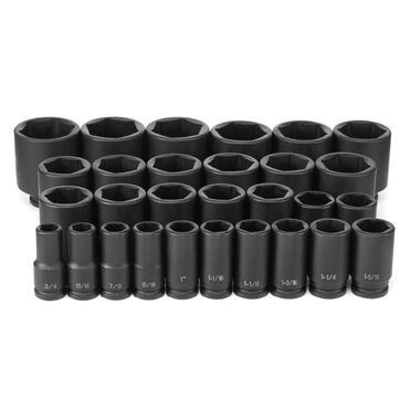 Grey Pneumatic 3/4 In. Drive Deep Length Impact Set