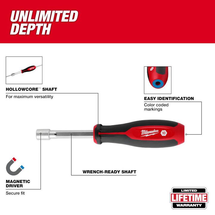 Milwaukee 7mm HollowCore Magnetic Nut Driver, large image number 2