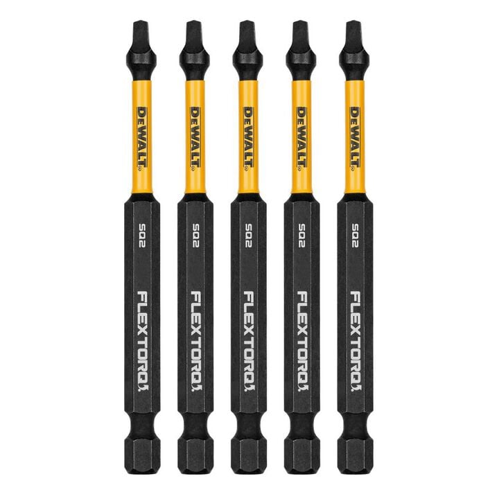 DEWALT 3.5In Square #2 Flextorq 5 Pack