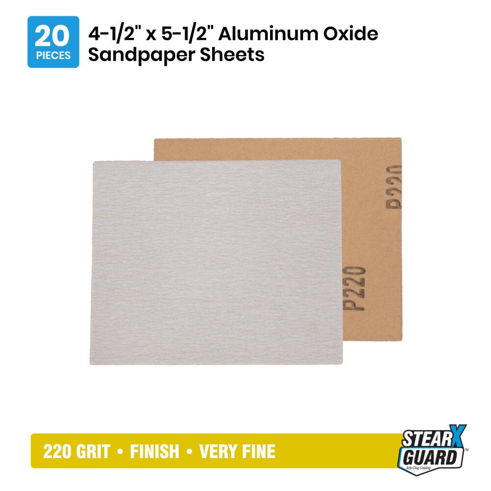 Spyder 20-Sheets Alum Oxide 220 Grit Sandpaper, 4.5 x 5.5 Inch, large image number 7