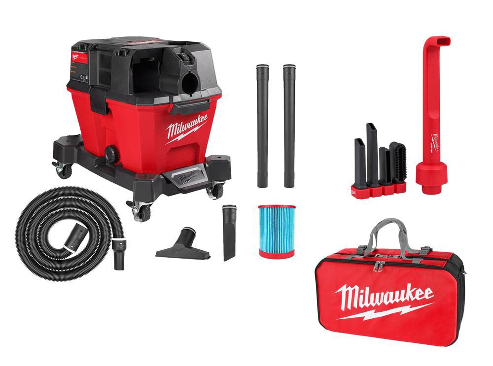 Milwaukee M18 FUEL 6 Gallon Wet Dry Vacuum Bare Tool with 4 in 1 Cleaning Tool Storage Bag Bundle 0910 20 2026 2019 Acme Tools